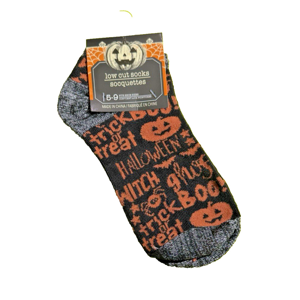 Halloween Low Cut Socks Socquettes Multicolor Size 5-9